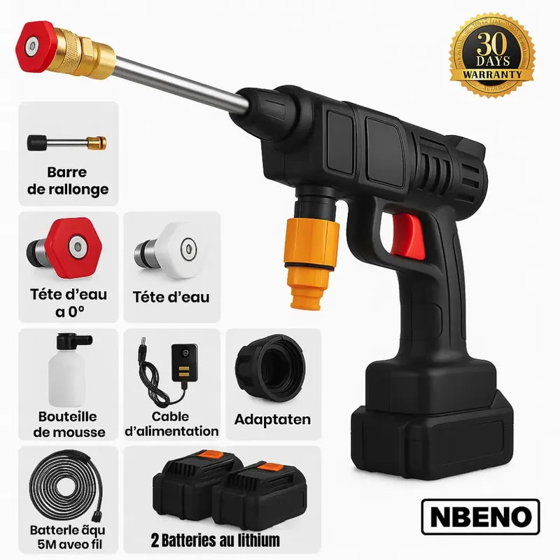 Nbeno™- Pistole d eau sans fil + 2 batteries incluses